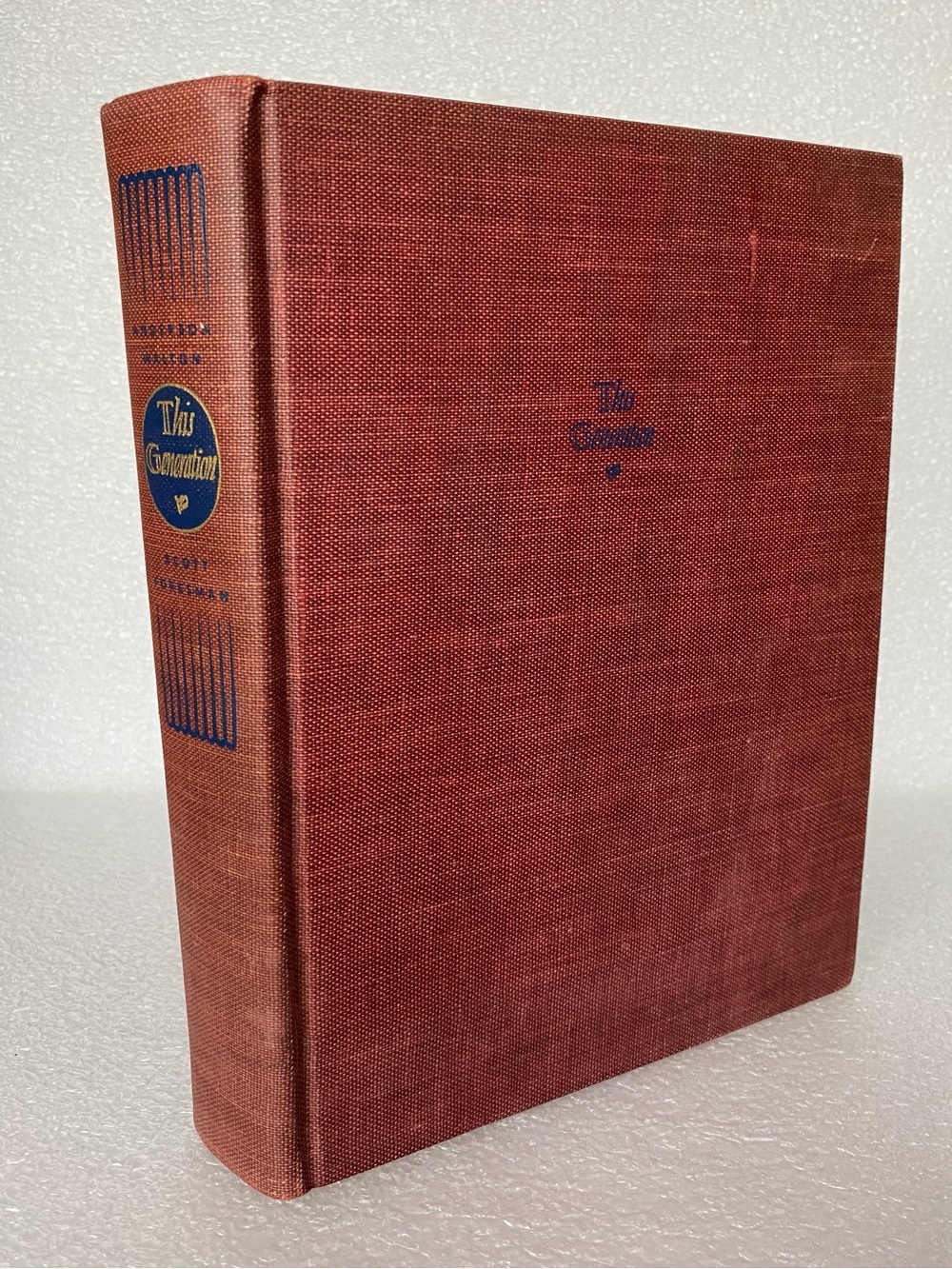 1939 "This Generation" Selection of British and American Literature From 1914
